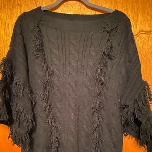 NY&CO black fringe sweater.  NWT sizeXL